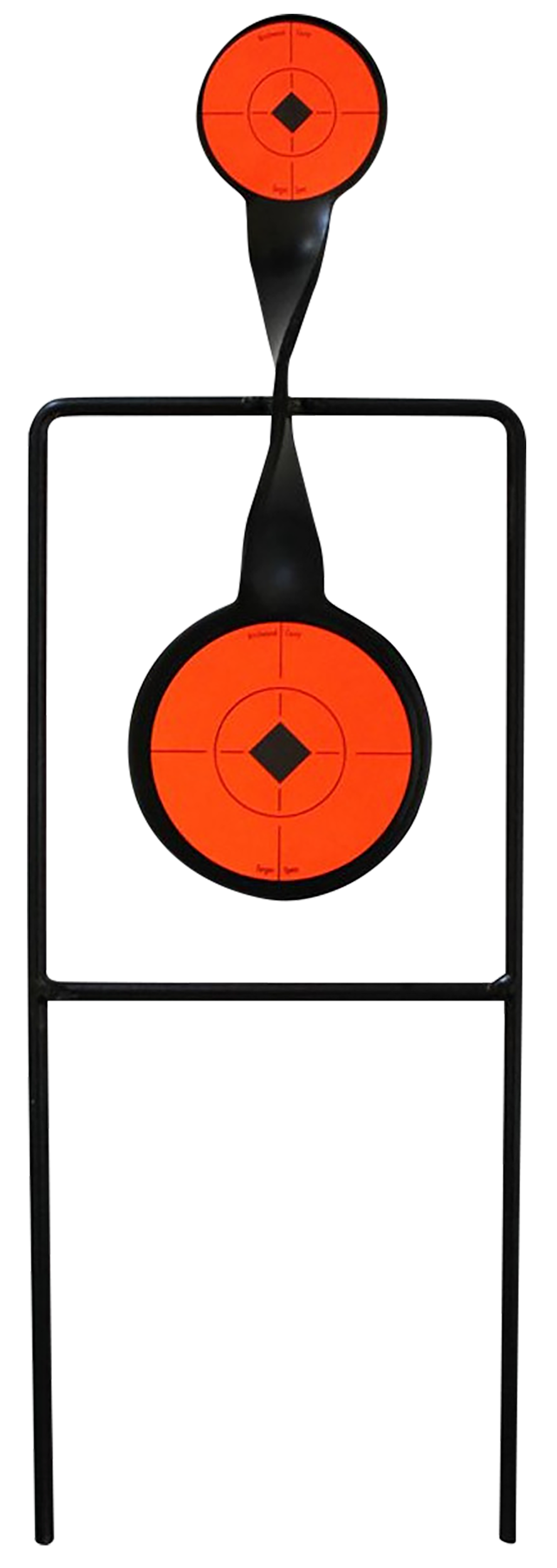 Birchwood Casey 46221 World of Targets Sharpshooter Rimfire Pistol/Rifle AR500 Steel Black/Orange Bullseye Illustration Impact Enhancement Motion