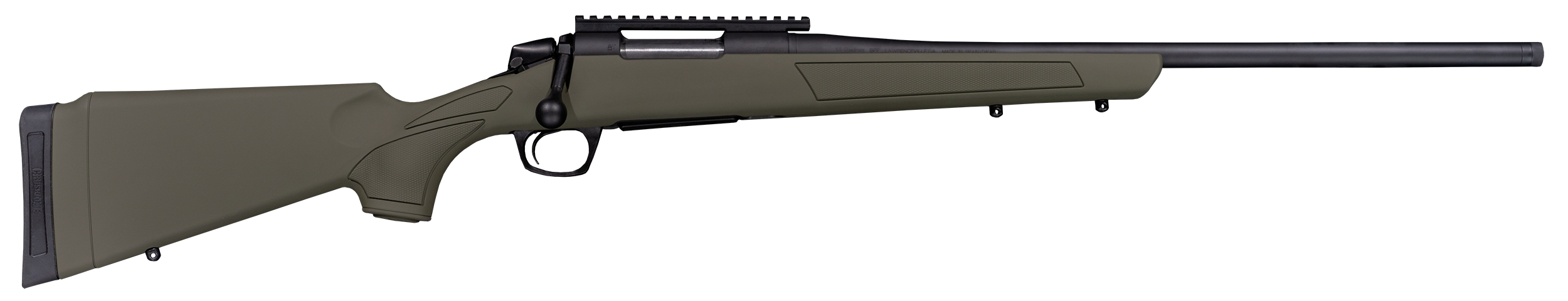 CVA CR3908G Cascade 22-250 Rem 4+1 22" Black Cerakote Steel Threaded Barrel, Black Cerakote Receiver, OD Green Synthetic Stock