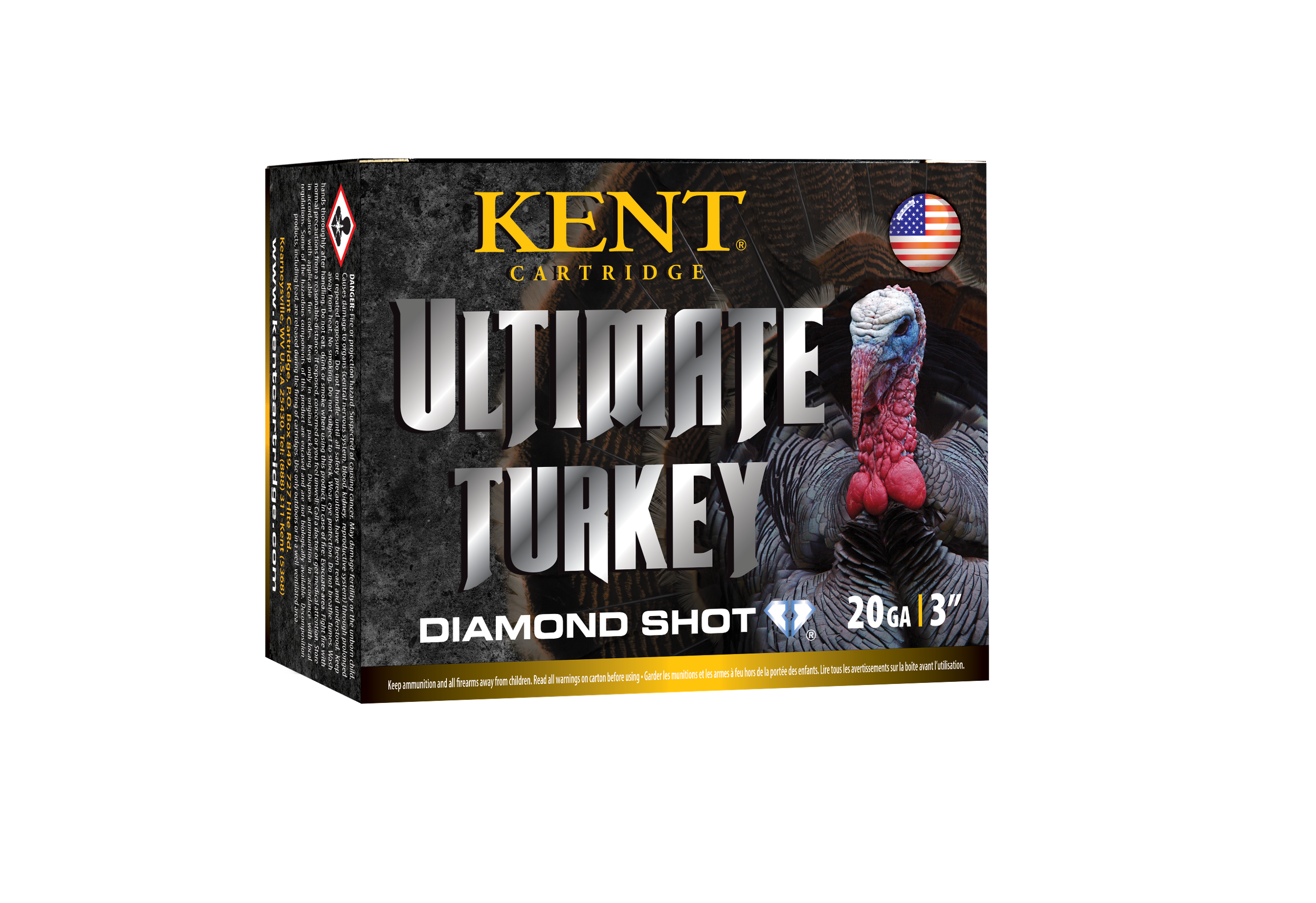 Kent Cartridge C203TK364 Ultimate Turkey 20Gauge 3" 1 1/4oz 4Shot 10 Per Box/10 Case