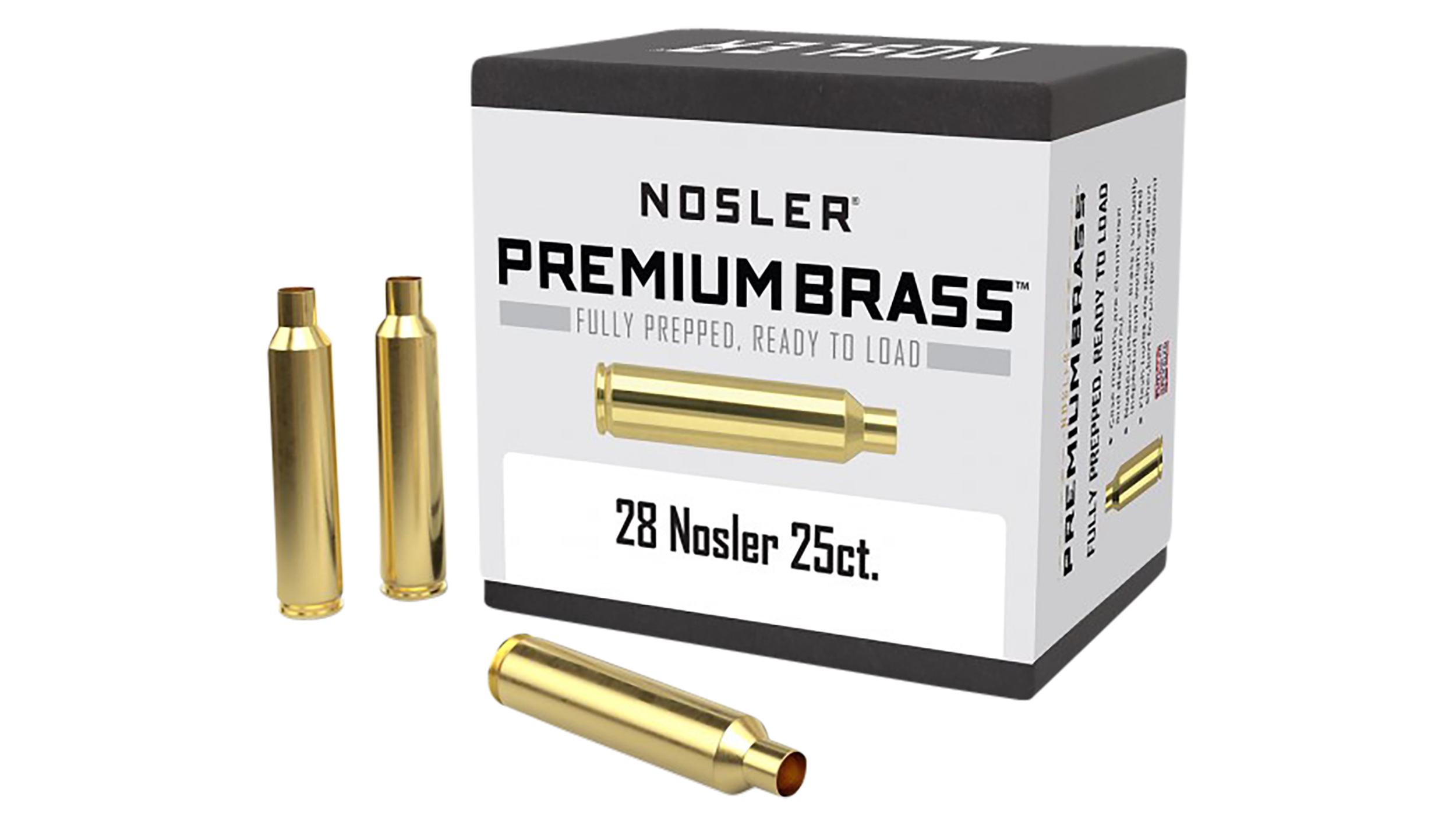 Nosler 10150 Premium Brass Unprimed Cases 28Nosler Rifle Brass 25/Box