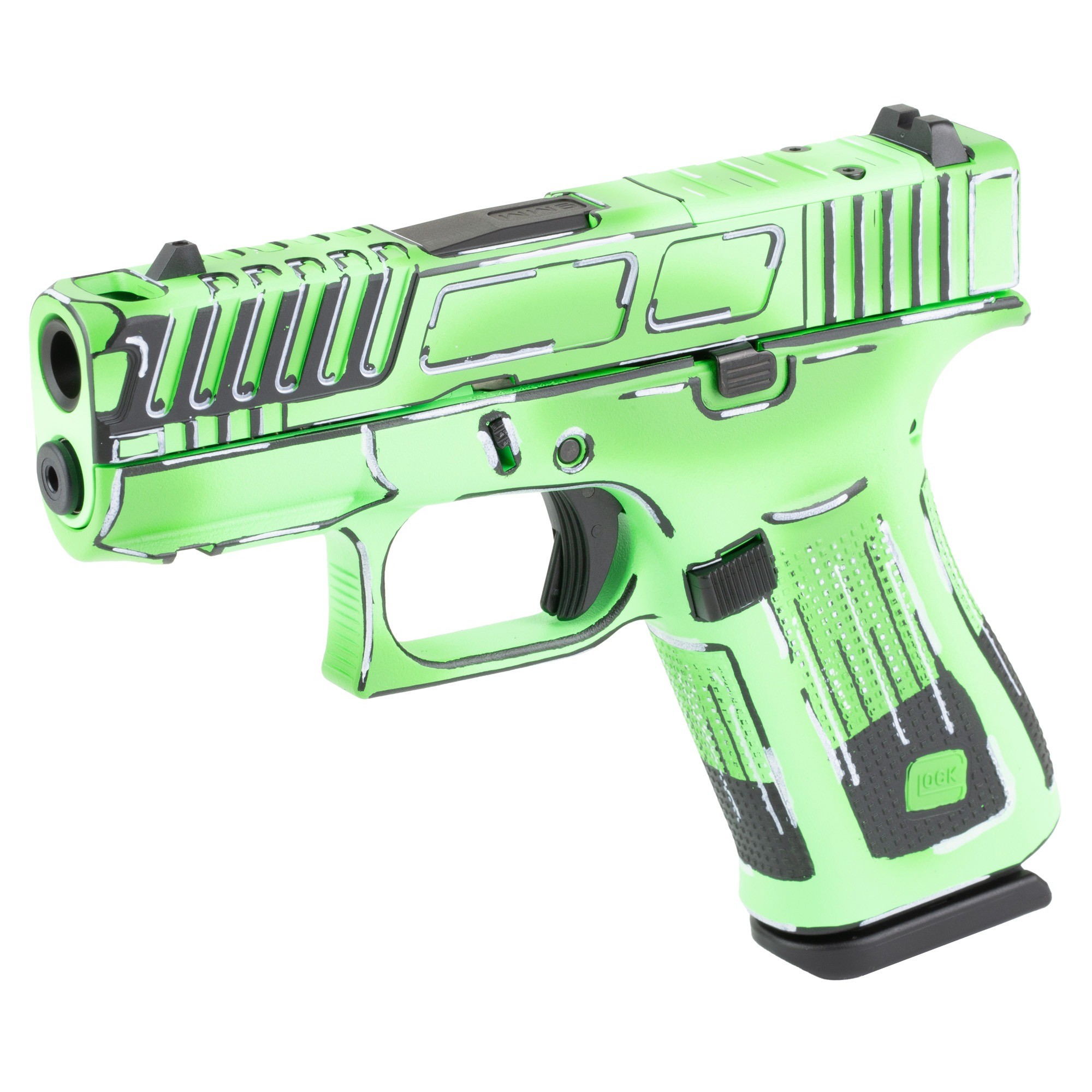 GLOCK 43X COMP 9MM 10RD ANIME GREEN