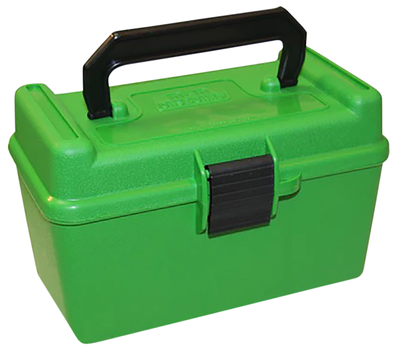 MTM Case-Gard H50RMAG10 Deluxe Ammo Box  300 Win Mag/7mm Rem Green Polypropylene 50rd