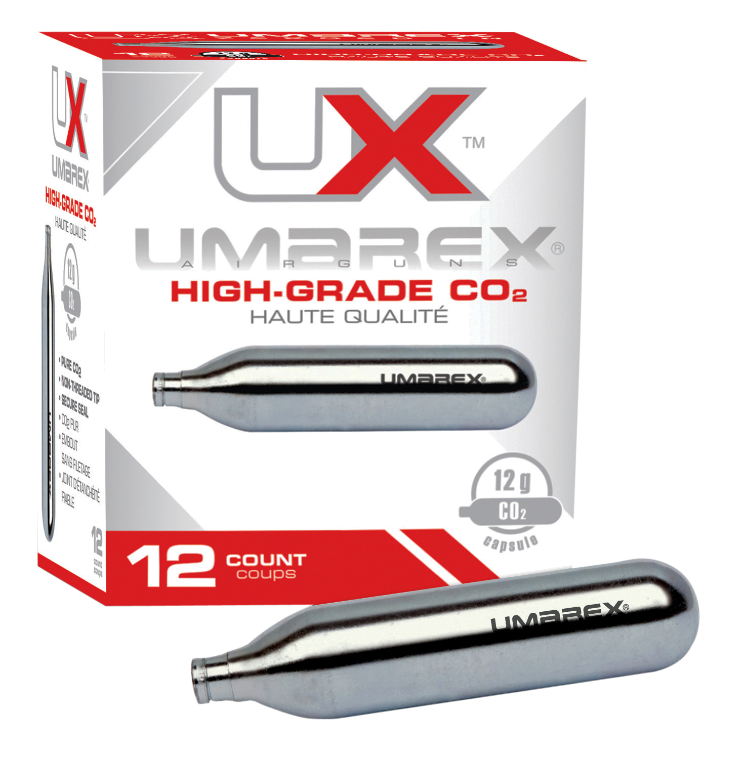 Umarex 2252533 CO2 Cartridge Cylinders 12gram 12/Box