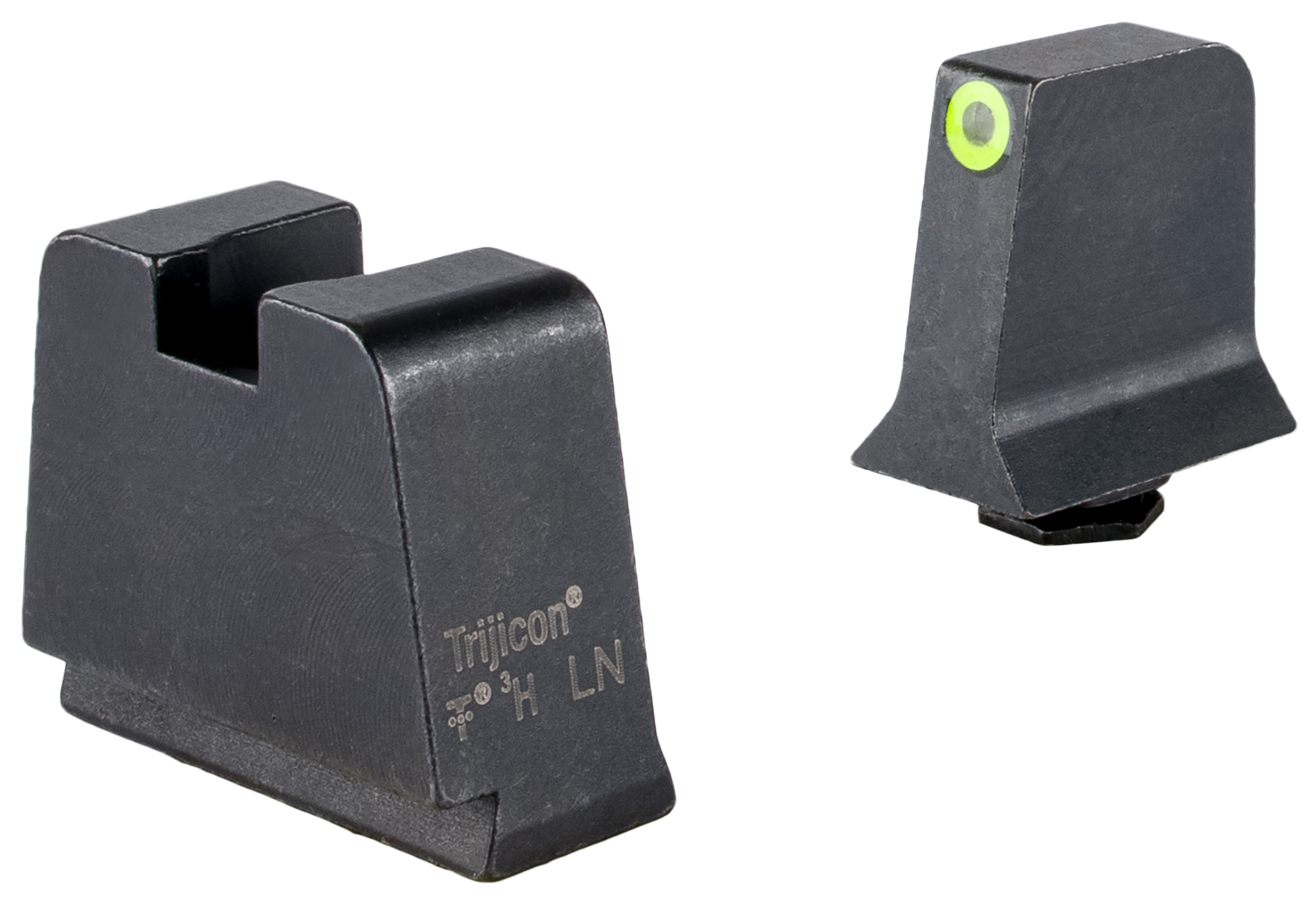 Trijicon GL243C601147 Suppressor/Optic Height Sights Green/Tritium Yellow Outline Front Sight-Black/Blank Rear Sight Glock 42/43/43X Slim Frame