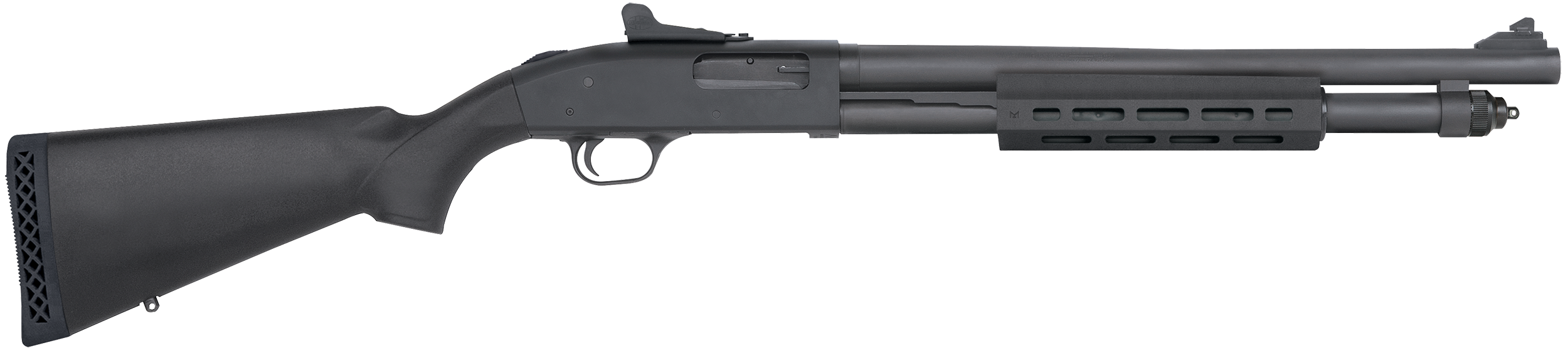 Mossberg 50765 590A1 Tactical 12 Gauge 3" 6+1 18.50" Cylinder Bore Barrel Black Parkerized Rec with Ghost Ring Sight Black Synthetic Stock Right Hand Includes M-LOK Handguard