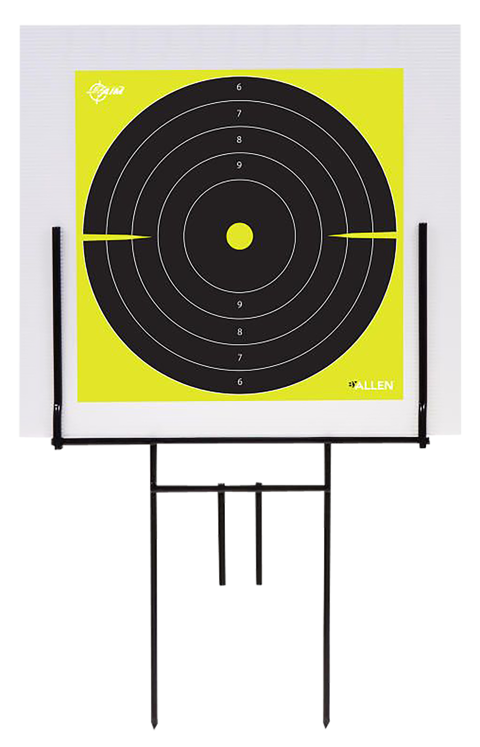EZ-Aim 15309 Portable Range Target Stand  Black Steel 18" W x 19" H Includes 2 Adhesive Targets