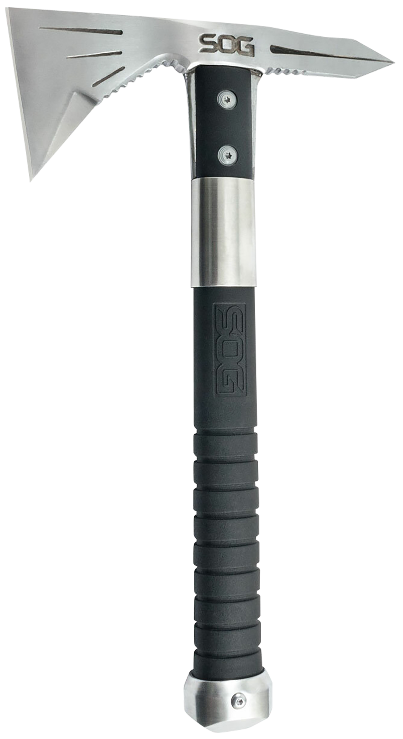 S.O.G SOGF182NCP Voodoo Hawk Mini 2.75" Blade 3Cr13MoV SS Blade Black Side Hammer Checkering w/"SOG" GRN Handle 12.50" Long Tomahawk