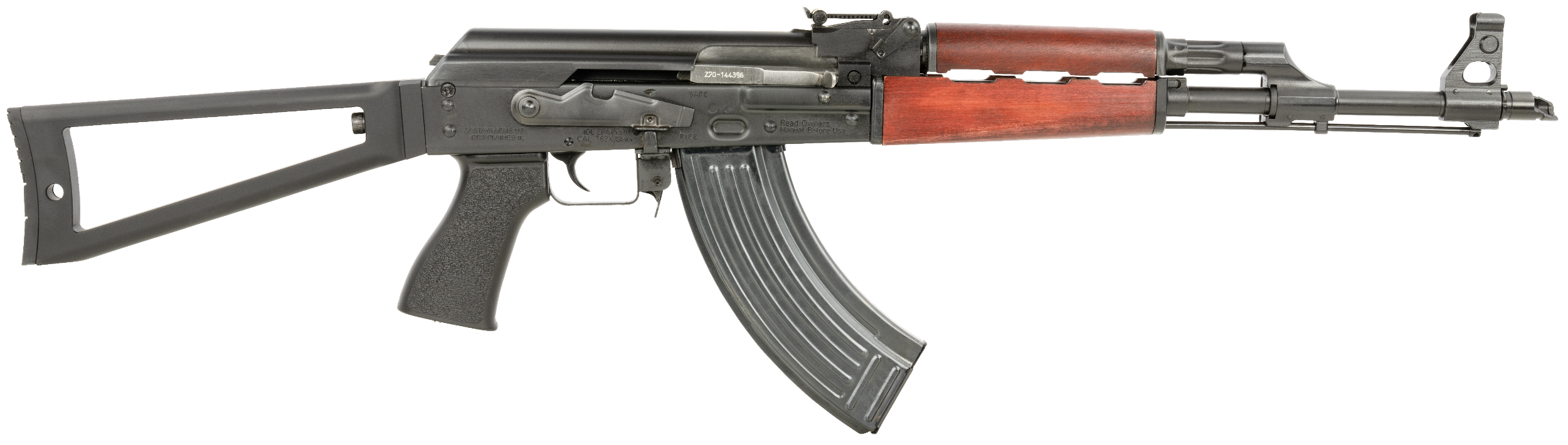 Zastava Arms Usa ZR7762RT ZPAPM70  7.62x39mm 16.25" 30+1, Black Barrel/Rec, Triangle Stock, Serbian Red Wood Handgaurd