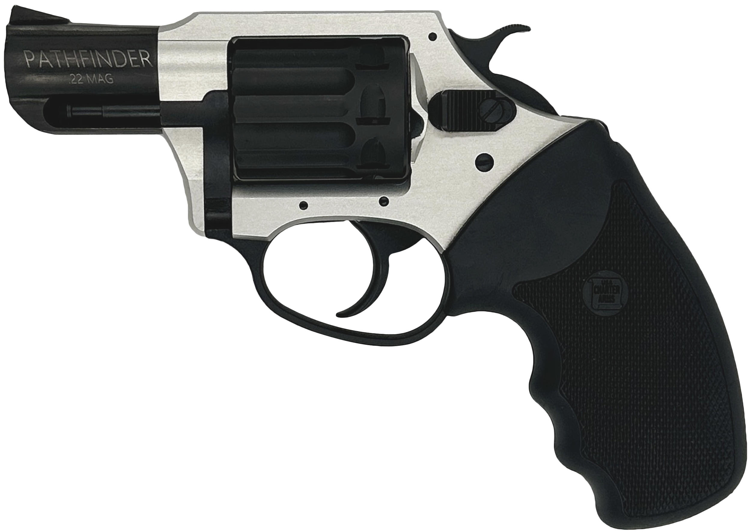 Charter Arms 52329 Pathfinder Lite 22 Mag, 8 Shot 2" Black Passivate Stainless Steel Barrel & Cylinder, Anodized Aluminum Frame w/Black Finger Grooved Rubber Grip, Exposed Hammer