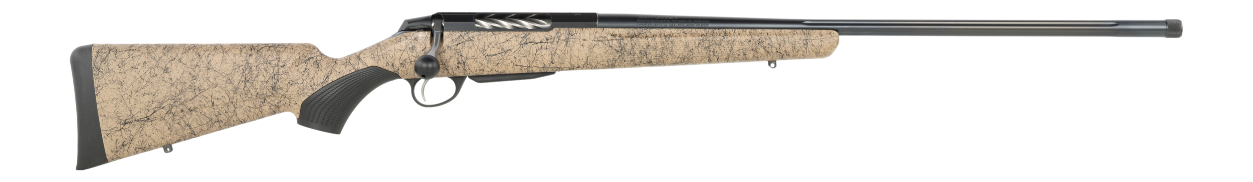 Tikka JRTXRT324 T3x Roughtech 6mm Creedmoor 3+1 22" Black Fluted Threaded Barrel, Black Steel Drilled & Tapped Receiver, Tan Roughtech Synthetic Stock