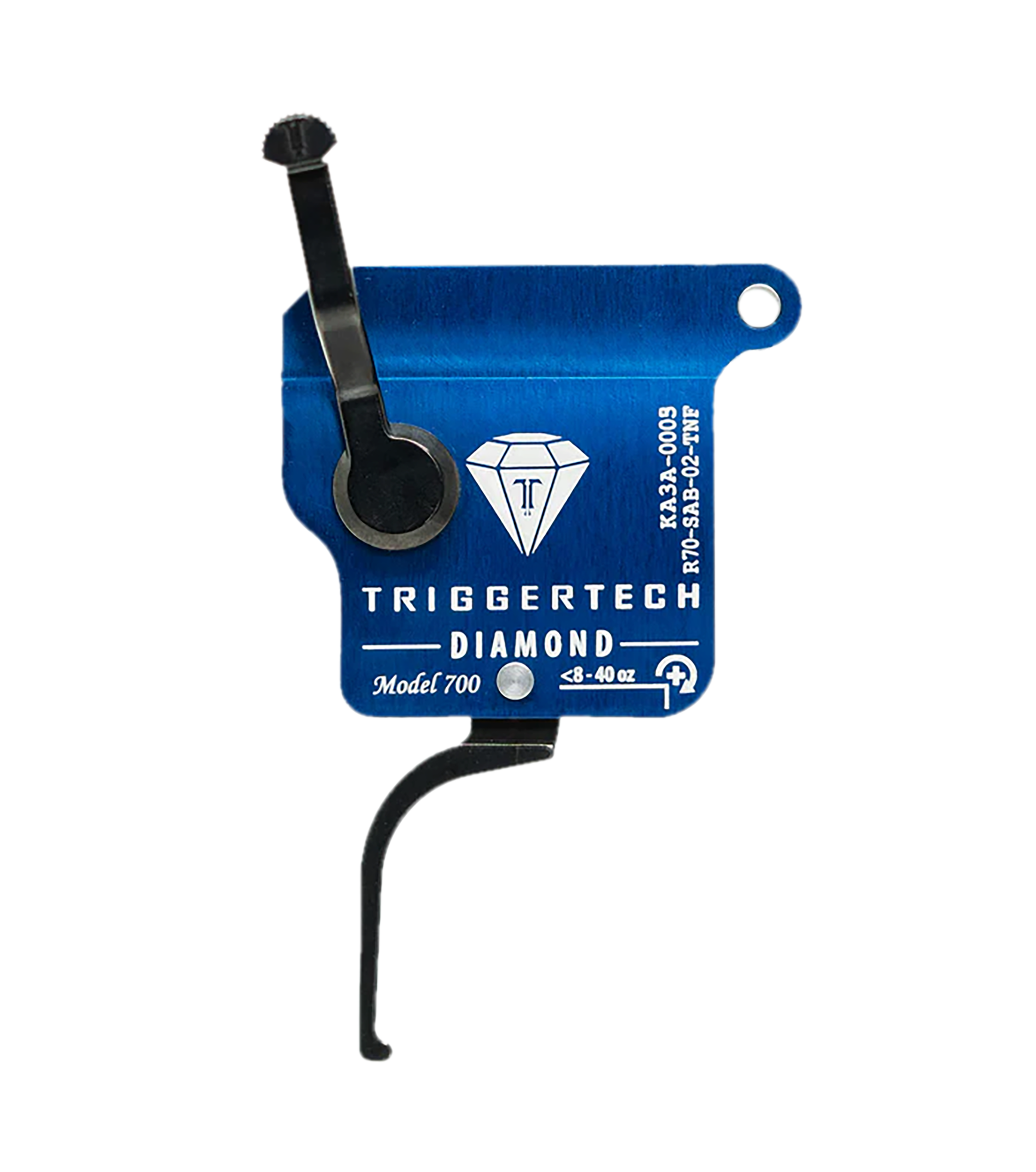 TriggerTech R70SAB02TNF Diamond  Black Flat Straight Fits Remington 700 Right Hand
