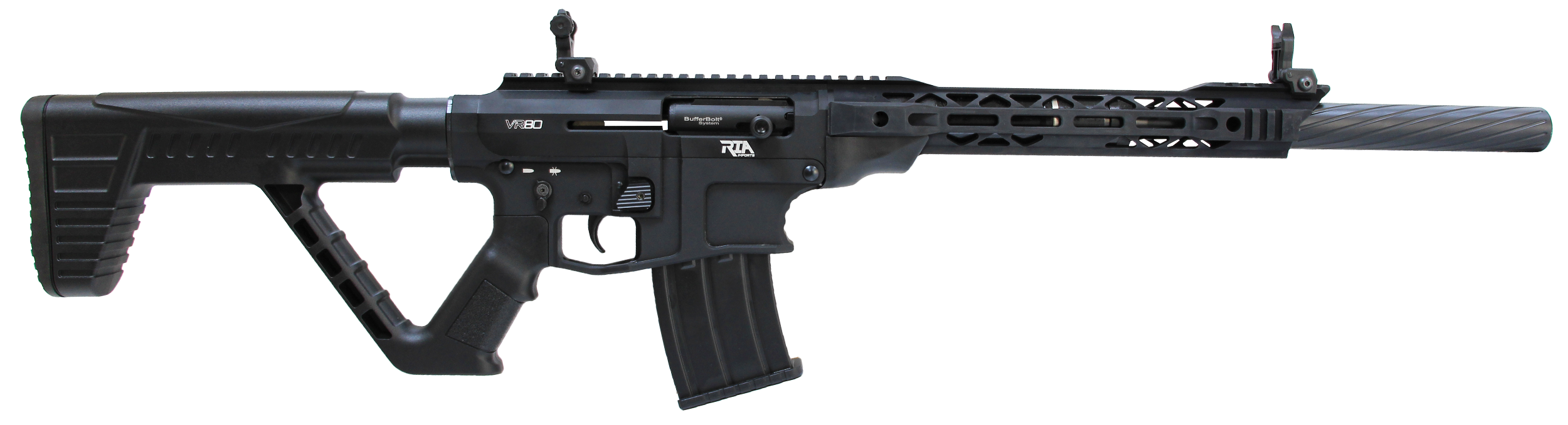 Rock Island VR80 VR80  12 Gauge 3" 20" 5+1 Black Anodized Rec Black Fixed Thumbhole Stock Right Hand