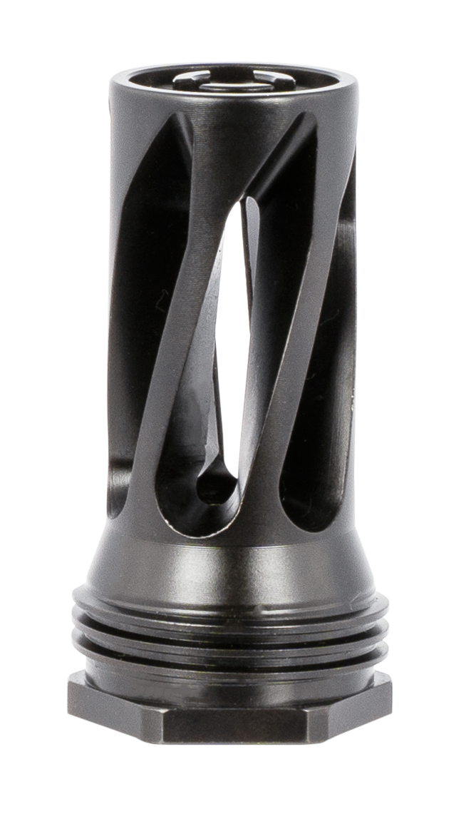 Huxwrx 1677 QD 556 Flash Hider Black with 1/2"-28 tpi Threads,  2.30" OAL & 1.20" Diameter for 5.56x45mm NATO AR-Platform
