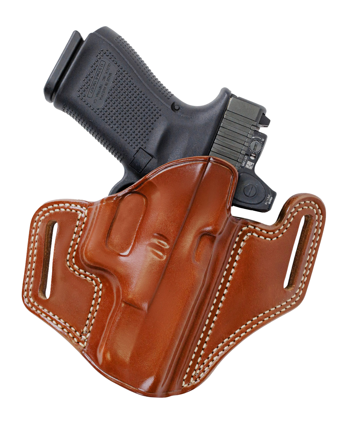 Galco Combat Master 2.0 Belt Holster for Glock 43 Leather Tan