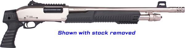 IVER JOHNSON PUMP 12GA 3" 18" NICKEL QD PISTOL GRIP STOCK