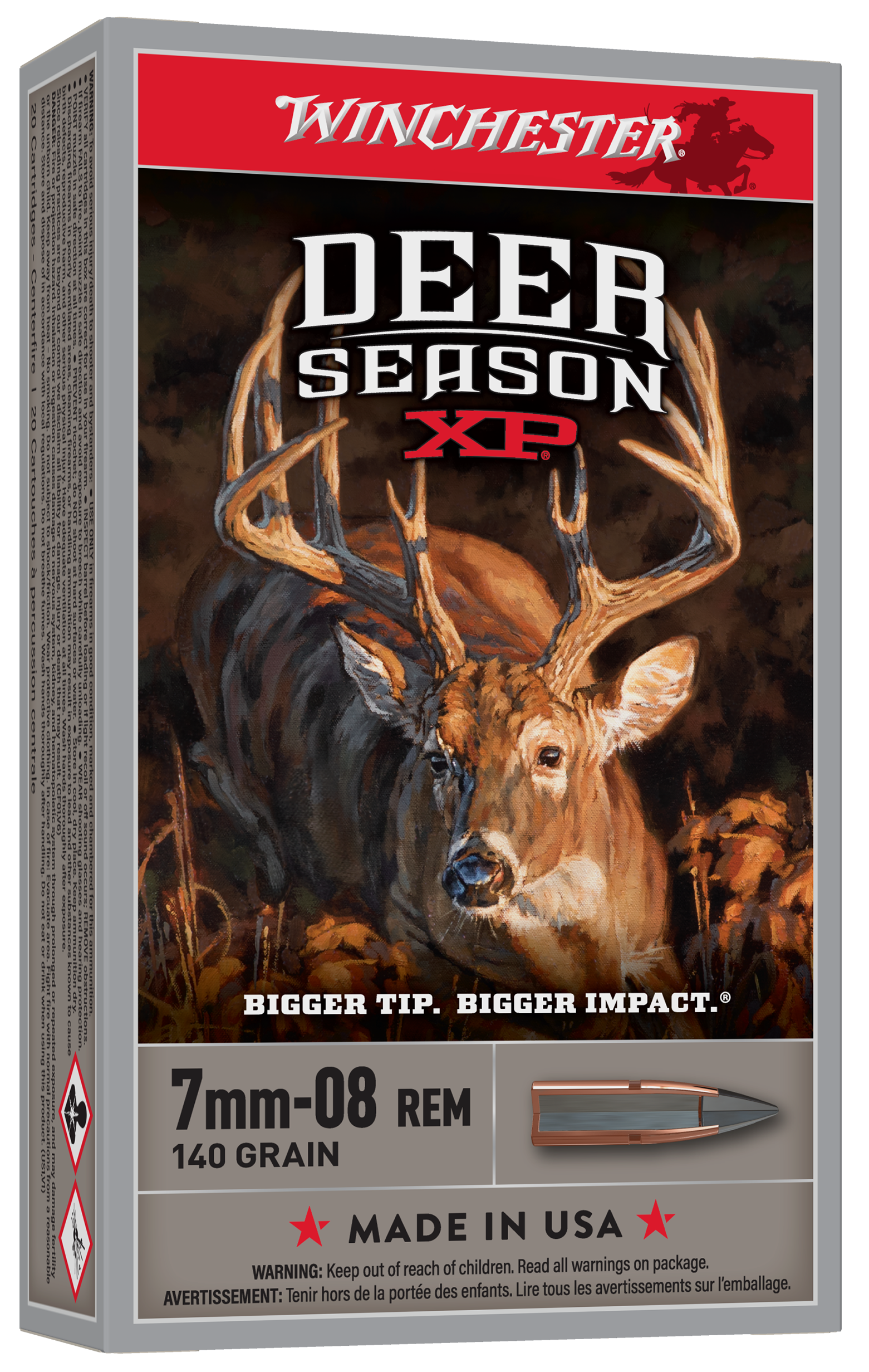 Winchester Ammo X708DS Deer Season XP  7mm-08Rem 140gr Extreme Point 20 Per Box/10 Case