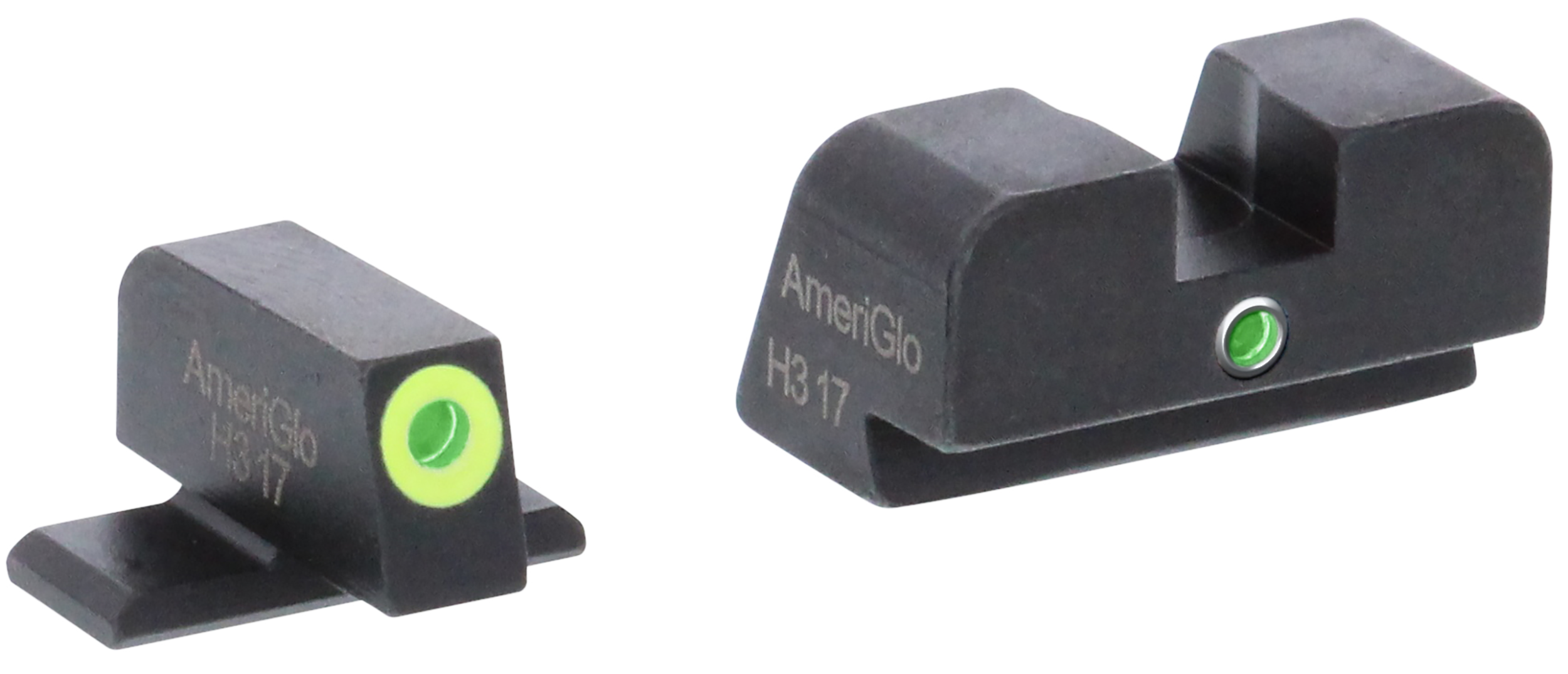 AmeriGlo SG301 i-Dot Sight Set for SIG Sauer Green Tritium LumiGreen Outline Front Sight-Green Tritium Rear Sight