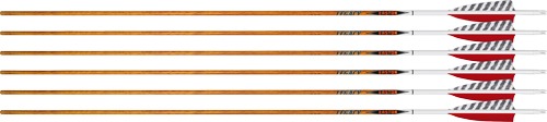 EASTON ARROW 6.5 CARBON LEGACY 500 4" FEATHER LEFT HELI. 6PK