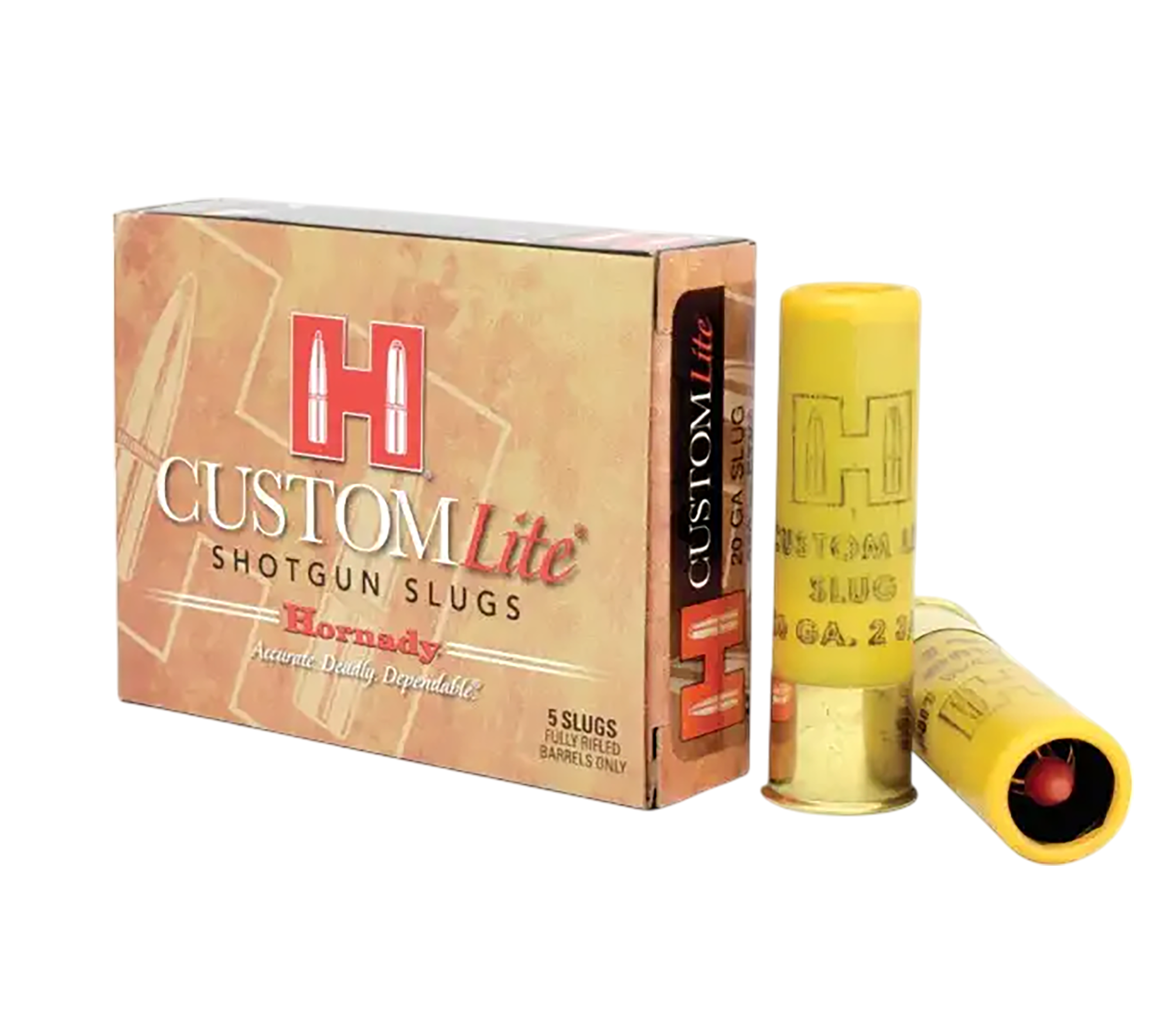 Hornady 86233 Custom Lite  20 Gauge 2.75" FTX Slug Shot 5 Per Box/ 20 Case