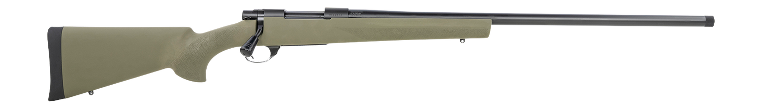 Howa HGR25CRHBG 1500 Hogue 25 Creedmoor 5+1 24" Matte Black Threaded Steel Barrel, Drilled & Tapped Receiver, Green Hogue OverMolded Synthetic Stock, Right Hand