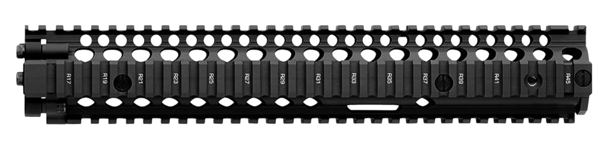 Daniel Defense 0100408001006 M4A1 RIS II Handguard 12.25" 2-Piece, Free-Floating Style Made of 6061-T6 Aluminum with Black Anodized Finish & Picatinny Rail for AR-15