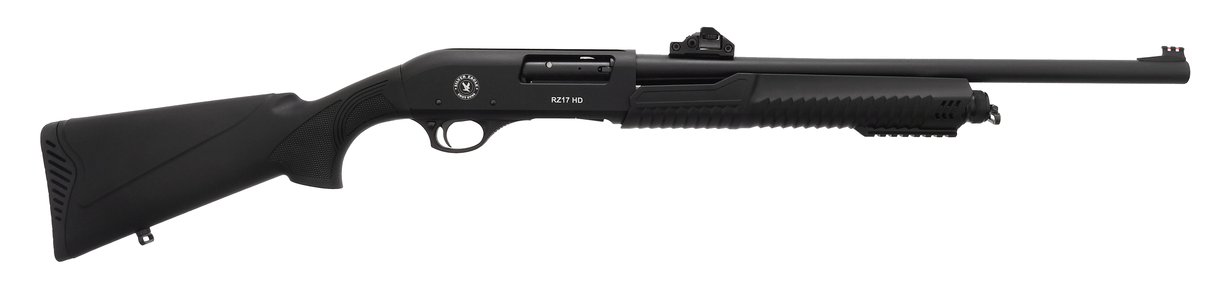 Silver Eagle Arms RZ17HD RZ17 Home Defense 12 Gauge Pump 3" 4+1 18.50" Chrome Lined Steel Black Vent Rib Barrel, MobilChoke, Black Steel Receiver, Fixed Black Synthetic Stock