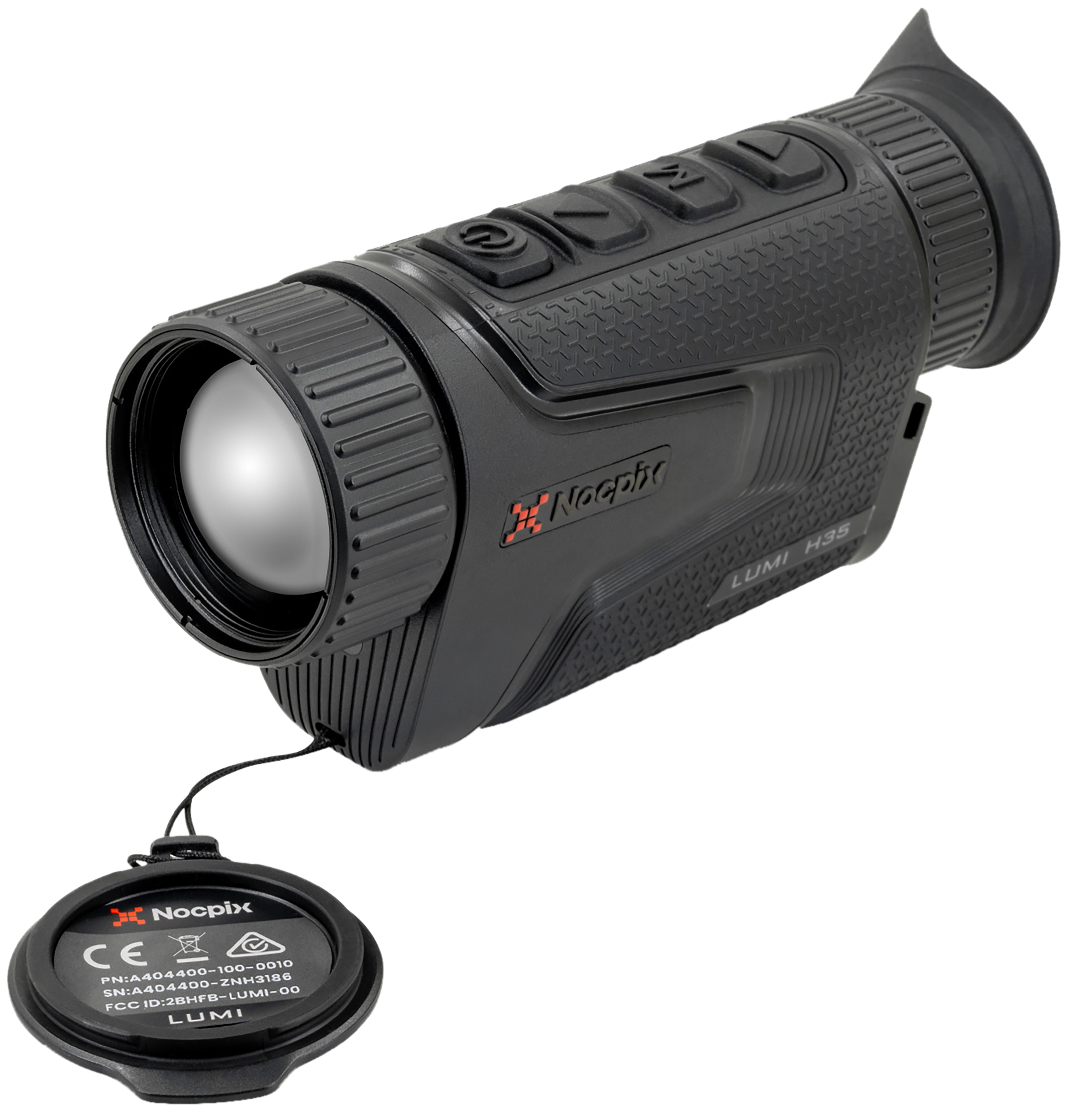 Nocpix LUMIH35 Lumi H35 Thermal Monocular Black 2.5x35mm, 640x512 12 Microns 50 Hz Resolution, Zoom Digital 4x