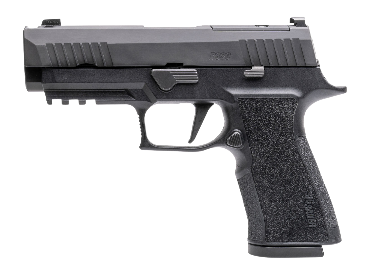 Sig Sauer 320XCA10COMP10 P320 XTen Carry Comp 10mm Auto 10+1 3.80" Black Nitron Optic Ready/Single Port Integrated Expansion Slide, Black Stainless Steel Frame w/Picatinny Rail, XSeries Carry Length M