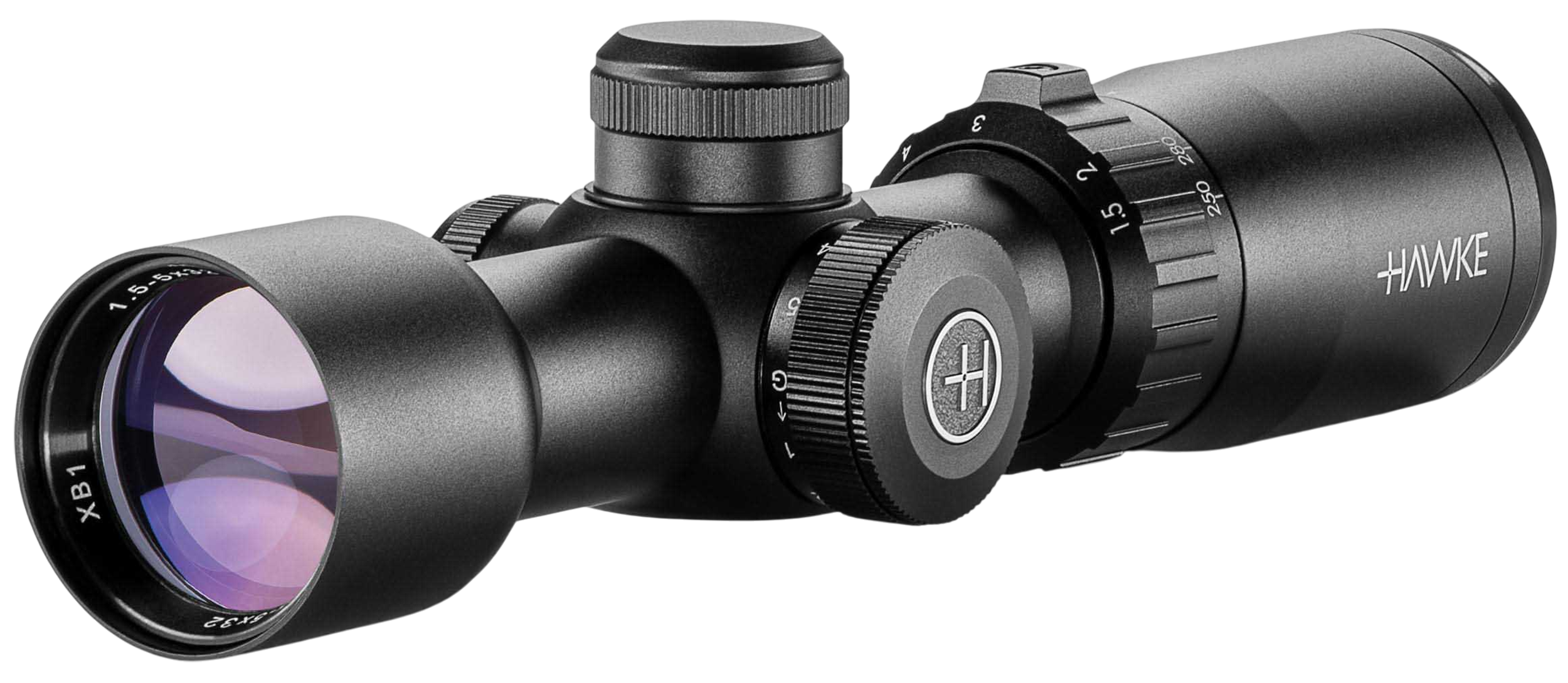Hawke Sport Optics 12221 XB1 Riflescope Black 1.5-5x32mm 1" Tube Illuminated Red/Green XB1 SR Reticle
