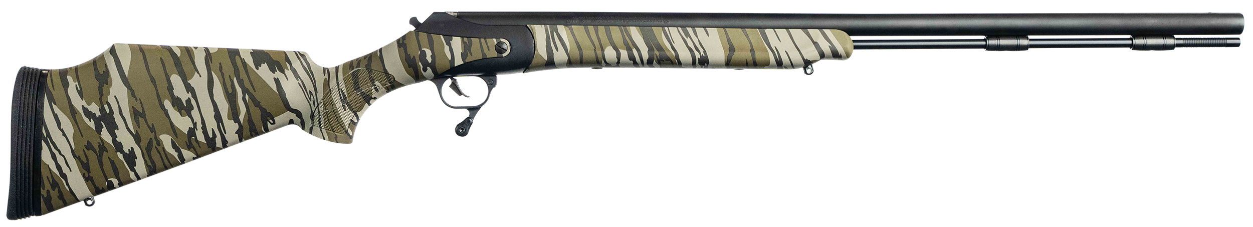 Thompson Center Arms Llc 2275R Triumph Muzzleloader 50 Cal Black Nitride Barrel & Receiver, Fixed FlexTech Mossy Oak Bottomland Synthetic Stock