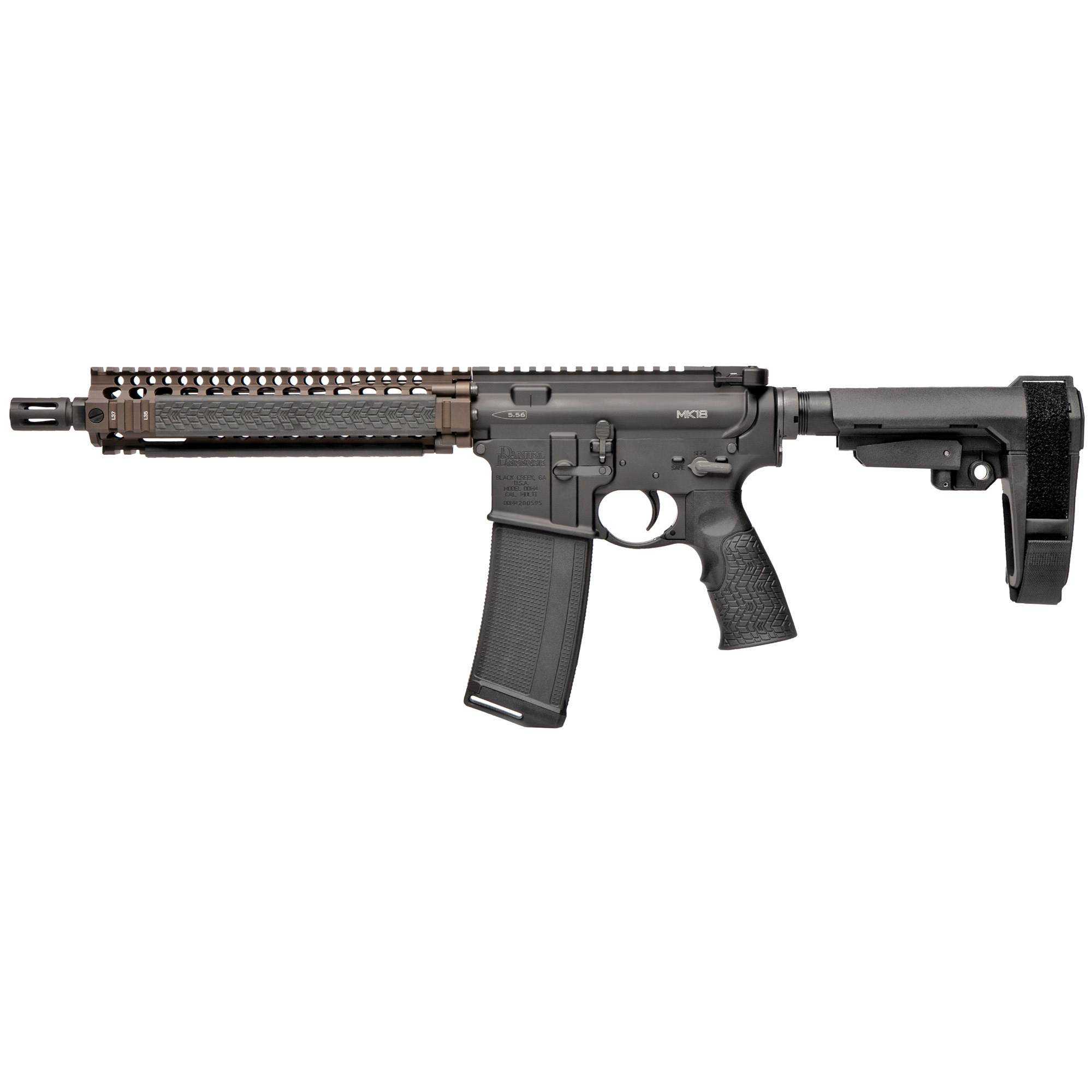 DD MK18 PISTOL 556 32RD 10.3" FDE PB