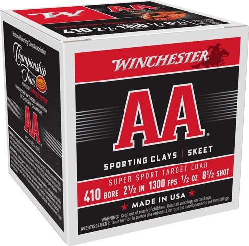 WINCHESTER AA 410 2.5" 1/2OZ #8.5 1300FPS 250RD CASE LOT