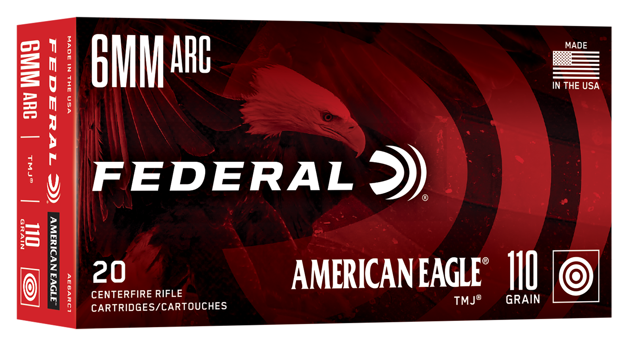 Federal AE6ARC1 American Eagle  6ARC 110gr Total Metal Jacket 20 Per Box/10 Case