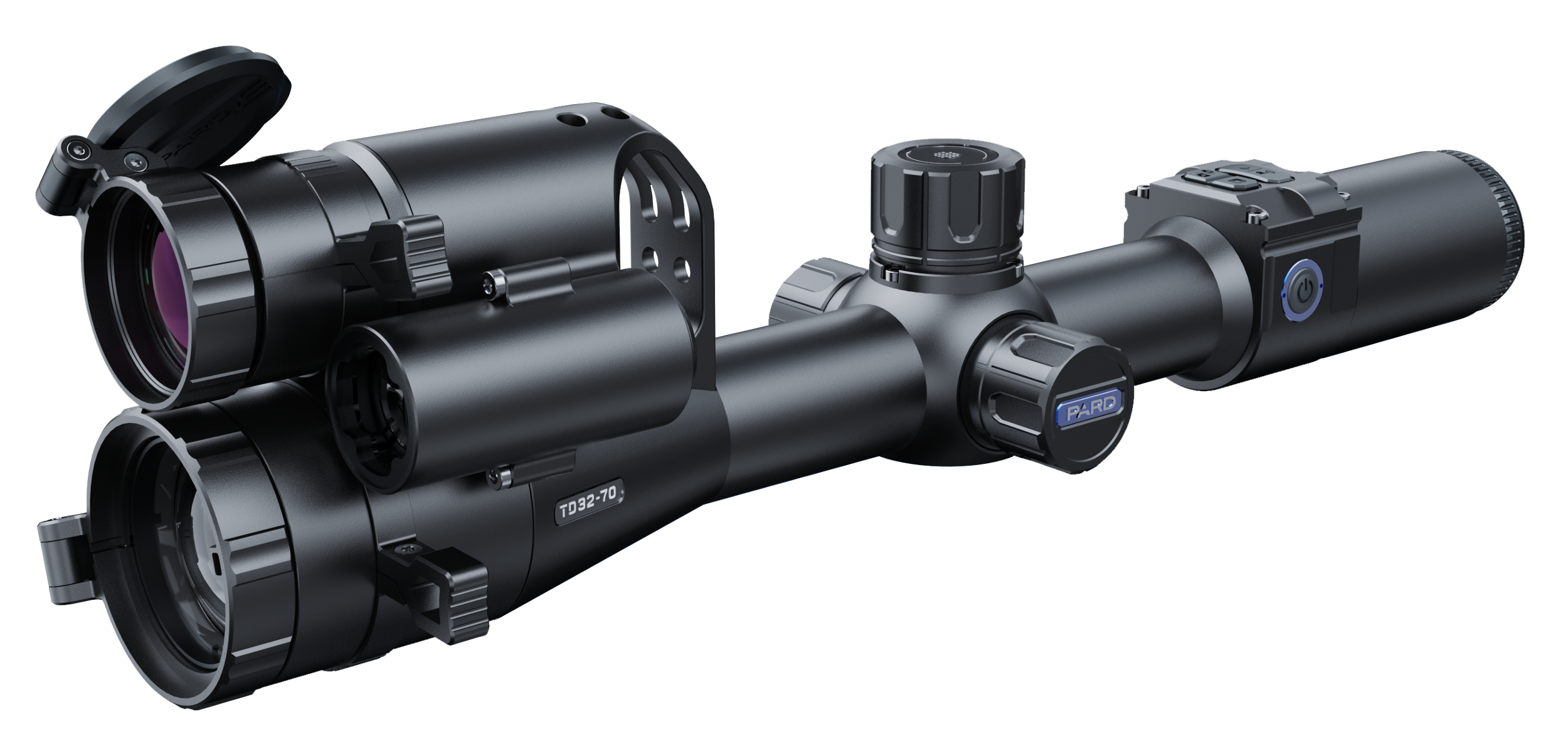 PARD TD3270/850/L/F TD32 Multispectral Thermal Night Vision Rifle Scope Black 3-6.5x 70mm, 35 mm Multi Reticle Features Laser Rangefinder