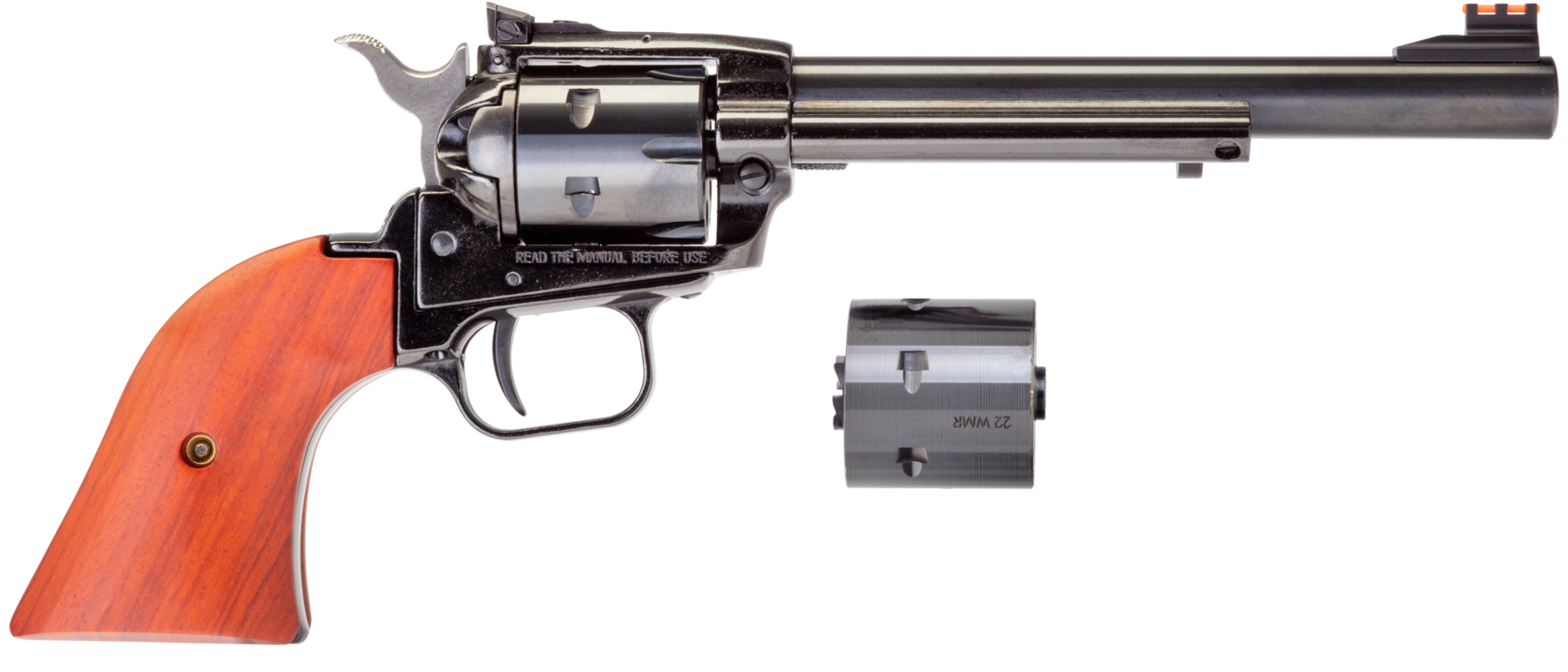 Heritage Mfg RR22MB6AS Rough Rider 22 LR 22 WMR 6 Shot 6.50" Black Barrel, Cylinder & Frame, Cocobolo Grips