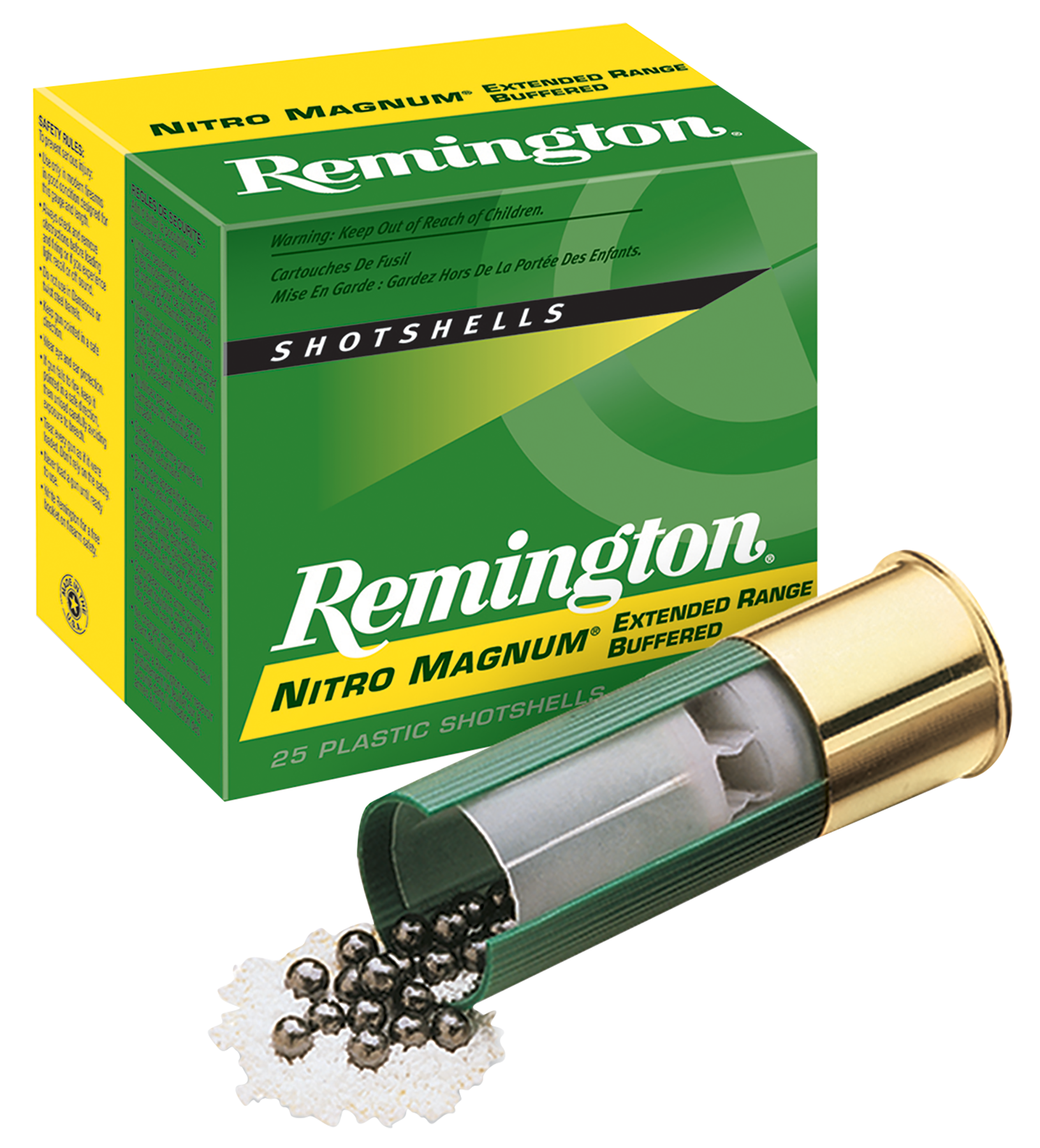 Remington Ammunition 20672 Nitro Magnum  20Gauge 3" 1 1/4oz 4Shot 25 Per Box/10 Case