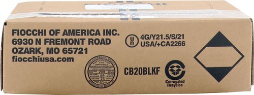 FIOCCHI 20GA 2.75" 3/4OZ #7.5 1075FPS 250RD CASE LOT