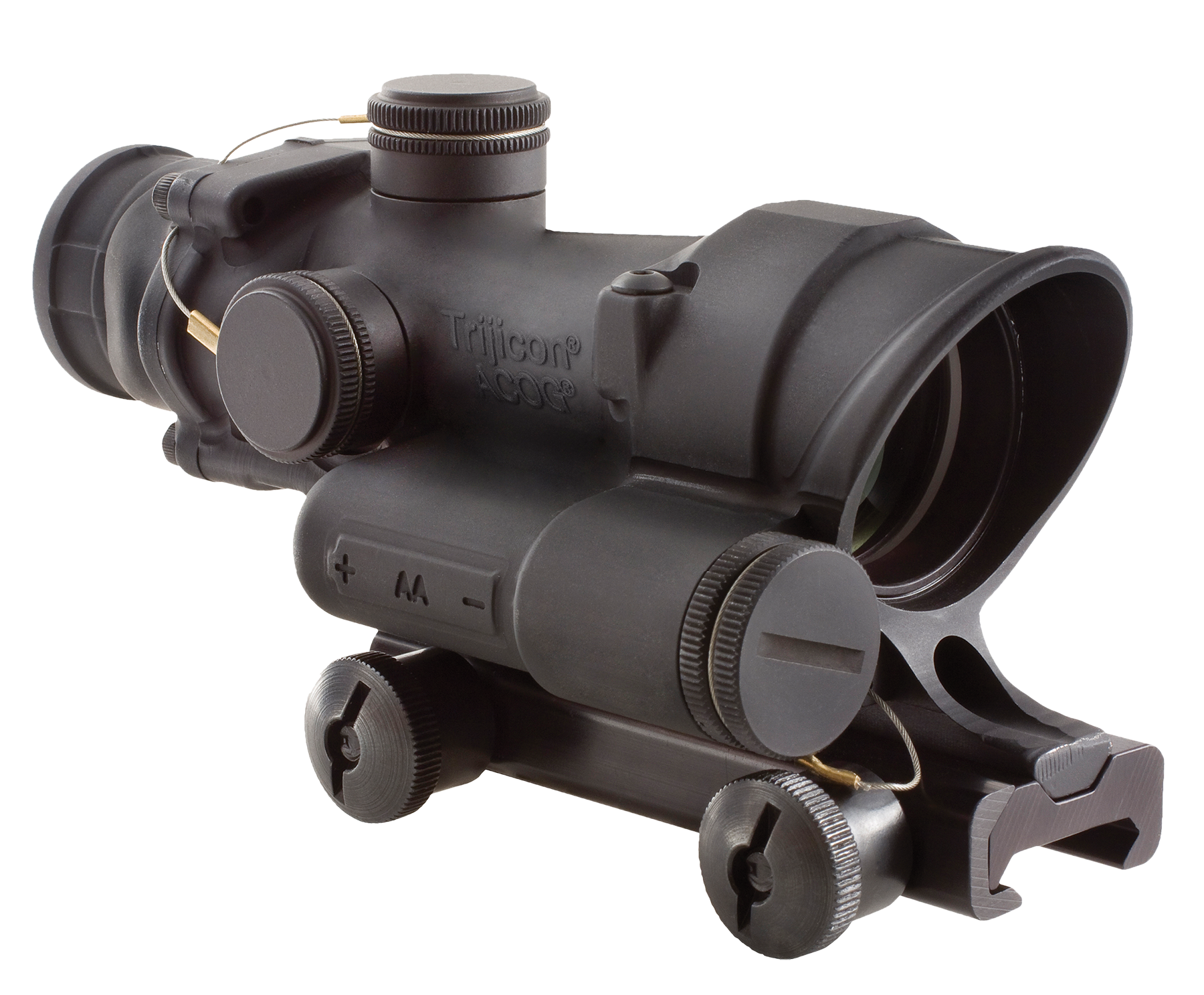 Trijicon 100190 ACOG  Black Hardcoat Anodized 4x 32mm LED Illuminated Red Crosshair .223/5.56 BDC Reticle