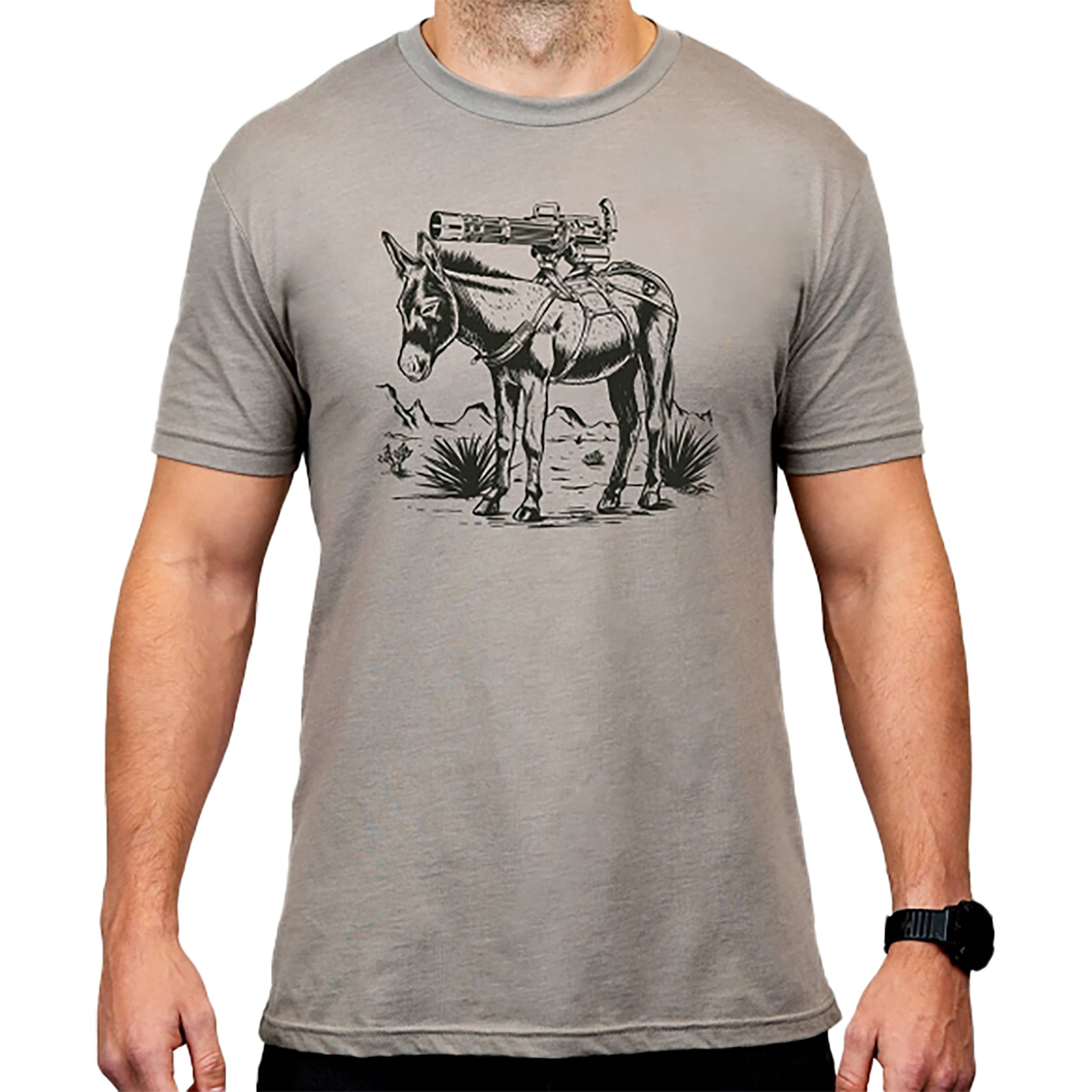 Magpul MAG1528-041-M Burro CVC  Stone Gray Heather Cotton/Polyester Short Sleeve Medium