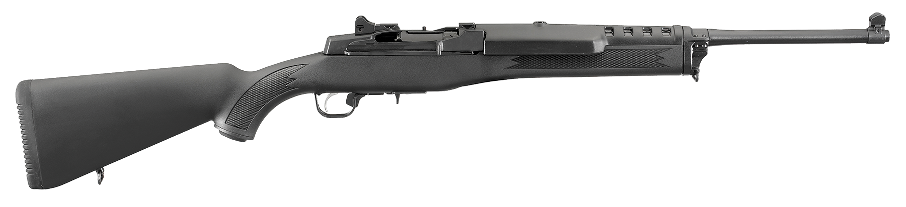Ruger 5805 Mini-14 Ranch 223 Rem/5.56 NATO 5+1 18.50" Matte Stainless Steel Barrel, Matte Stainless Steel Drilled & Tapped Receiver, Black Synthetic Fixed Stock, Right Hand