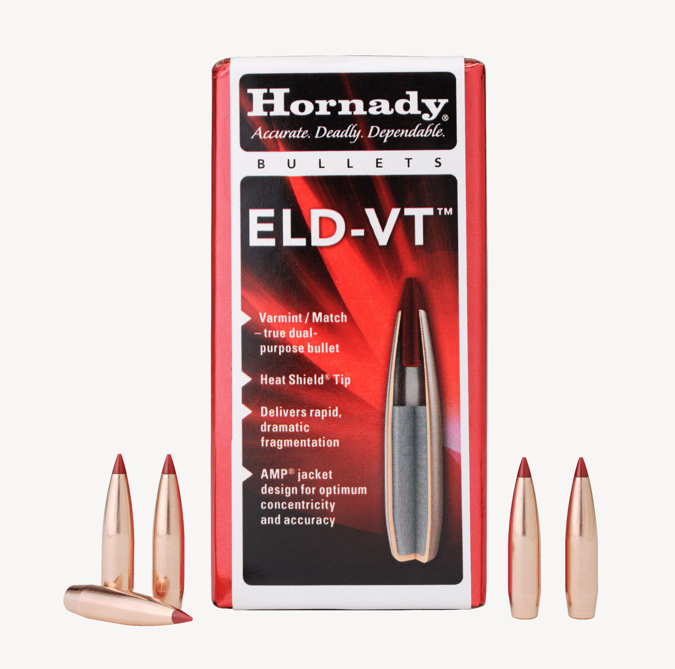 Hornady 24372 ELD-V  6mm .243 80 gr 100 Per Box/ 25 Case