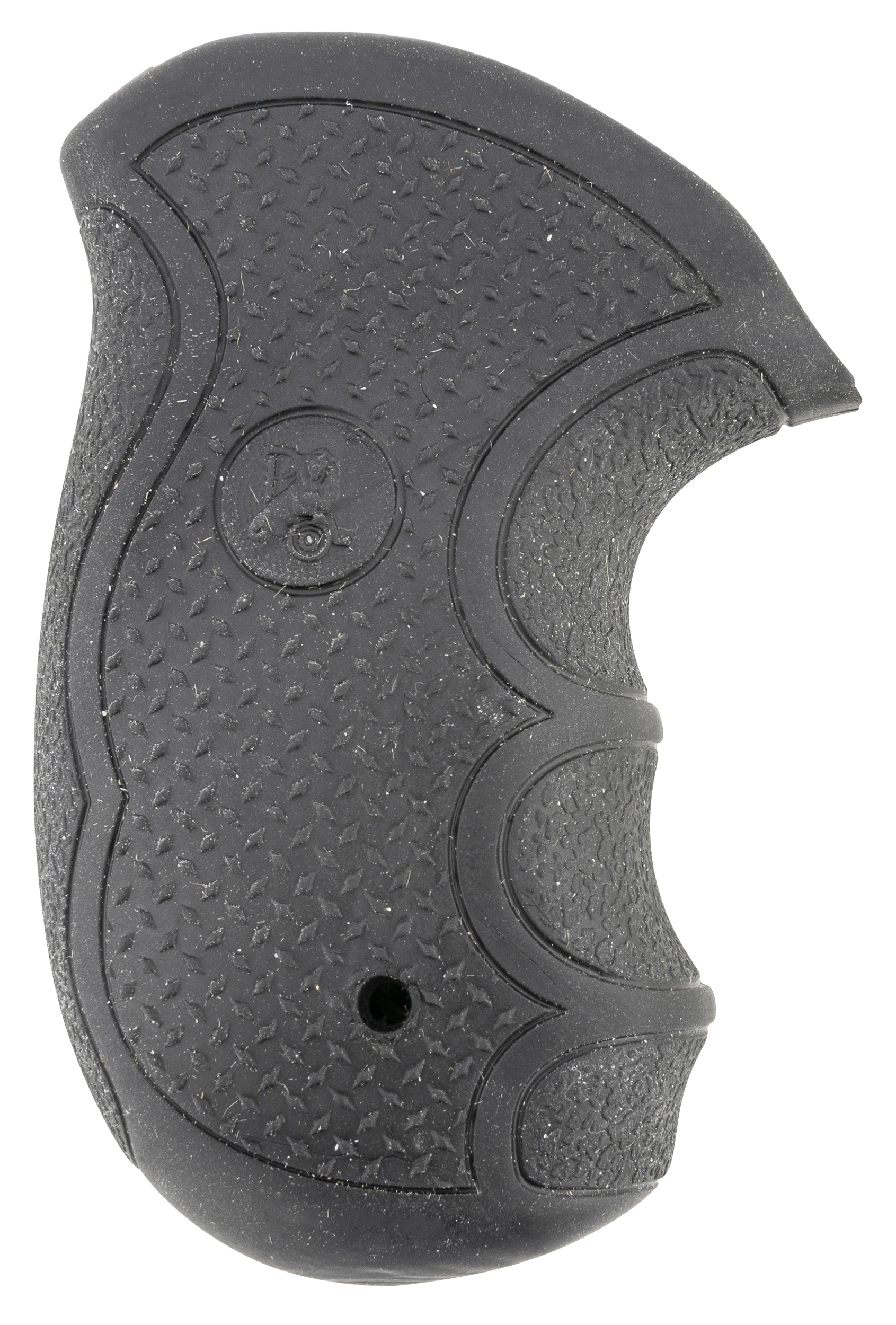 Lyman 02478 Diamond Pro Diamond Checkering Black Rubber with Finger Grooves for S&W J Frame with Round Butt