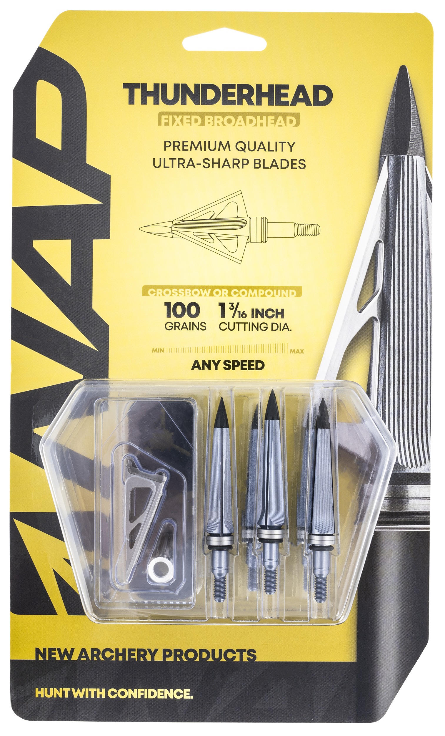 NAP NAP60150 Thunderhead  Fixed Broadhead 100 GR/ 5 Pack