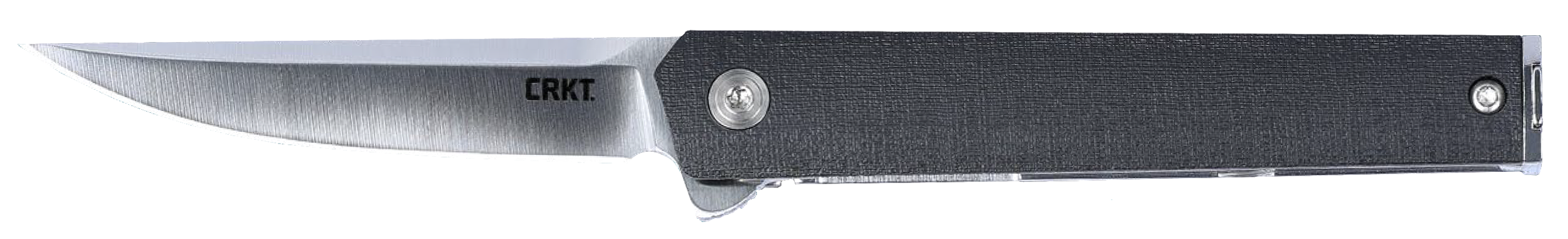 CRKT 7095KX CEO Compact 2.61" Folding Plain Satin 4116 SS Blade/Black GRN Handle Includes Pocket Clip