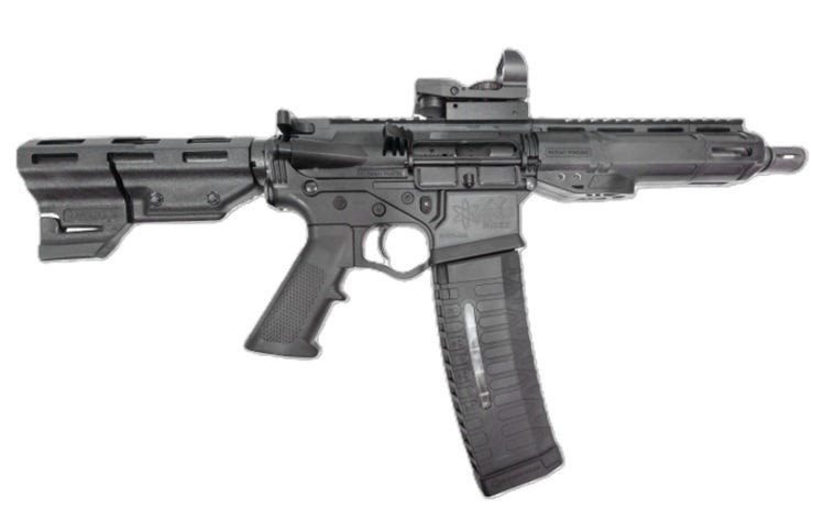 ATI ALPHA MAXX 5.56X45MM PISTOL 7.5" BBL, 7" MLOK BLACK, DUO SIGHT, 1-60RD MAG