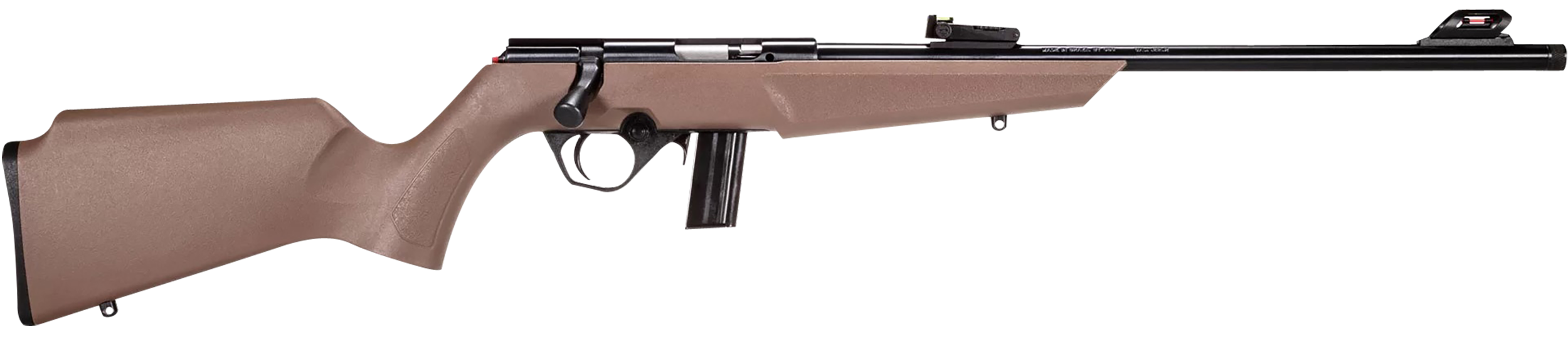 Rossi RB22L1611FDE RB22  Compact 22 LR 10+1, 16" Matte Black Button Rifled Free Floating Steel Barrel, Matte Black Stainless Steel Receiver, Flat Dark Earth Monte Carlo Stock, Right Hand