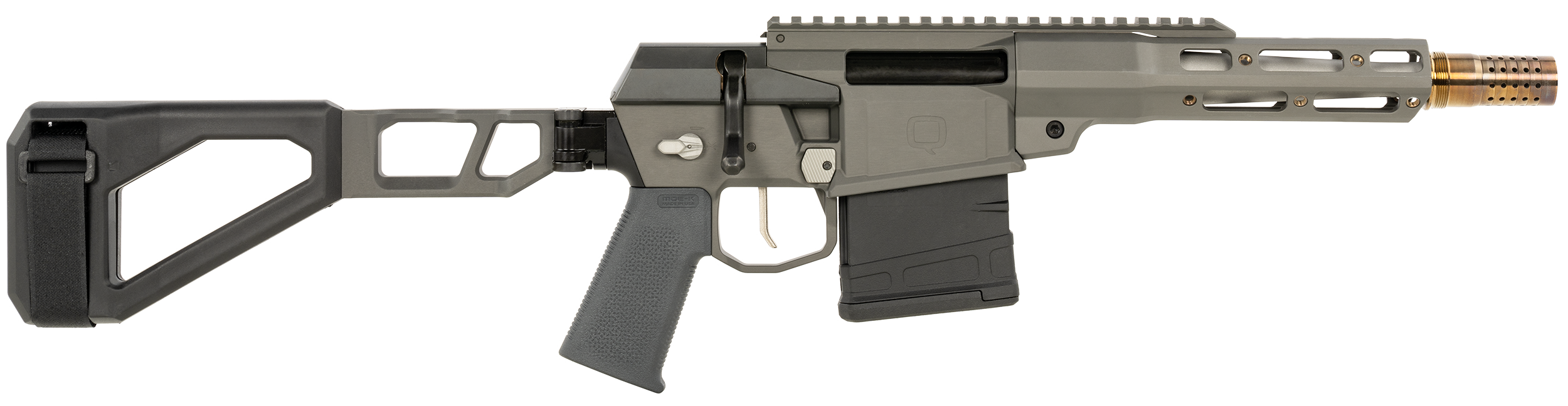 Q LLC FIX868INPISTOL The Fix 8.6 Blackout 30+1 8" Stainless Threaded Barrel Q-Sert Free-Float Handguards, Picatinny Rail Receiver, Black SBA3 Brace Black, Polymer Grips