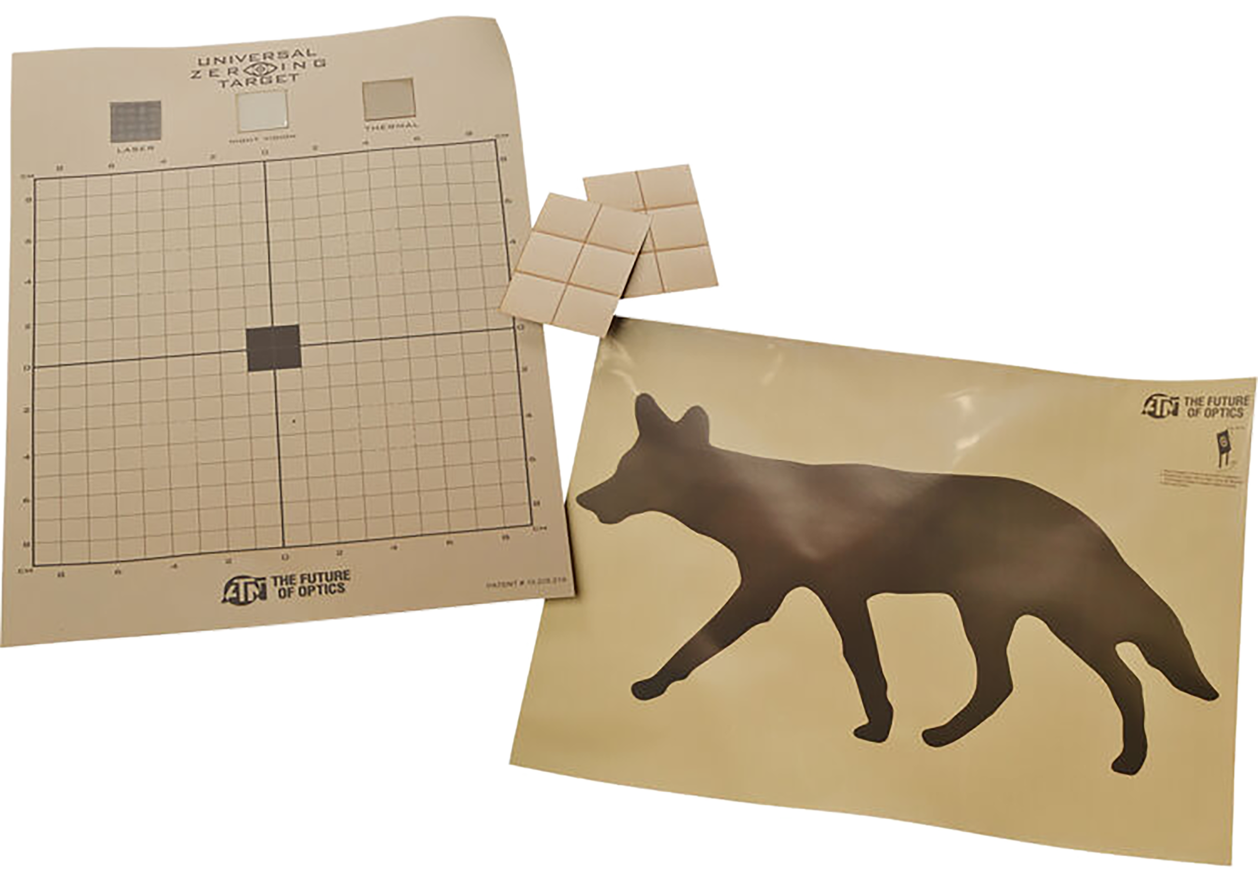 ATN ACMKIRTGCY Thermal Target Kit Coyote Paper 30" x 24" Brown Includes 12 Plasters/2 Targets