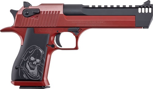 DESERT EAGLE MARK XIX 50AE 6" CRIMSON RED GRIM REAPER GRIPS