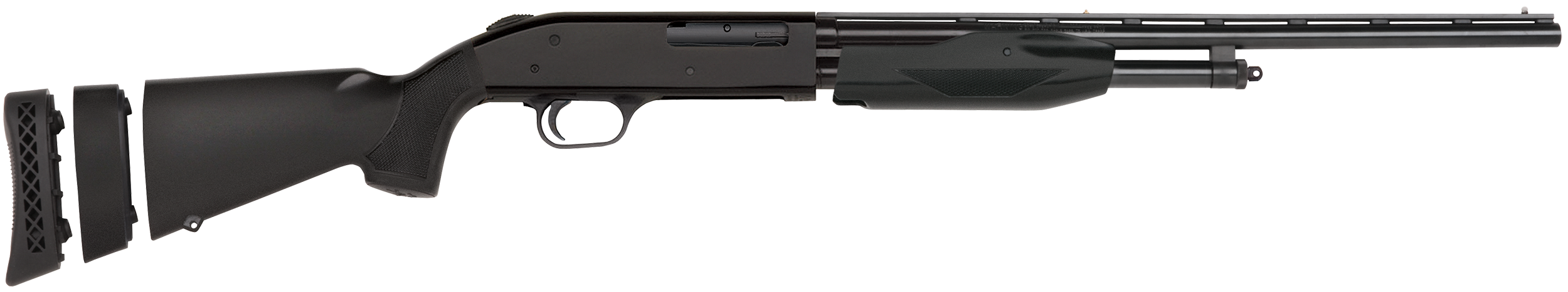 Mossberg 50358 510 Super Bantam Youth 410 Gauge Pump 3" 2+1 18.50" Blued Vent Rib Steel Barrel, Blued Steel Receiver, Black Synthetic Stock w/Adjustable LOP Spacer